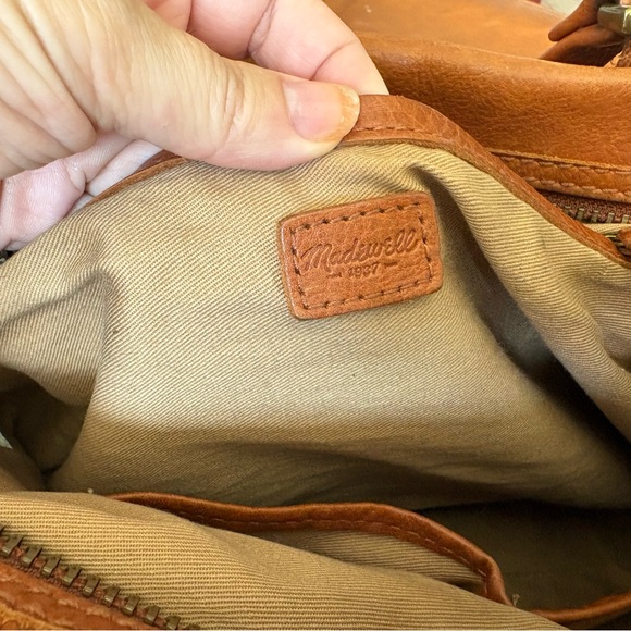 Maxwell Brown Leather Women's small duffle style Bag - Picture 4 of 14